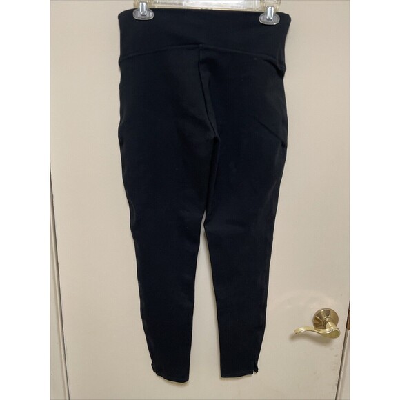 Spanx Black Ponte Knit Pants Ankle Split M EUC Leggings Shaping business - Picture 6 of 6